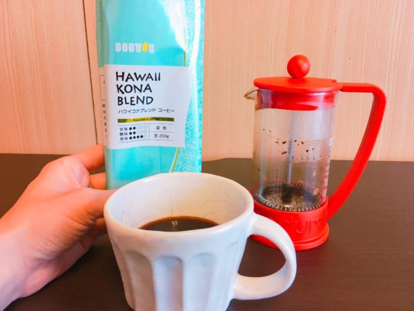 ドトールのコーヒー豆「ハワイコナブレンド」の感想を正直にレビュー