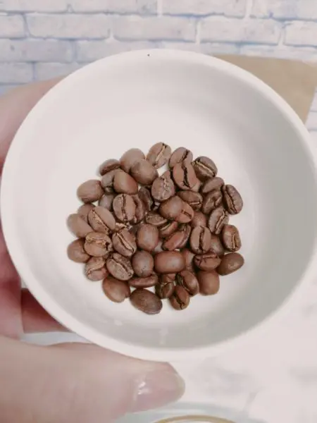 ロクメイブレンドのコーヒー豆の状態