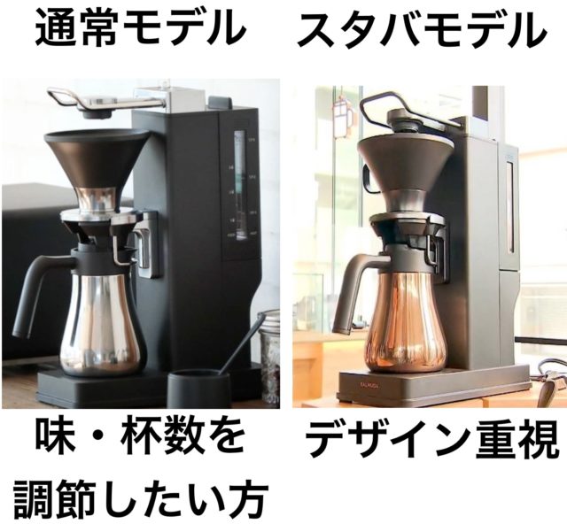 バルミューダのコーヒーメーカーを通常モデルとスタバモデルで比較